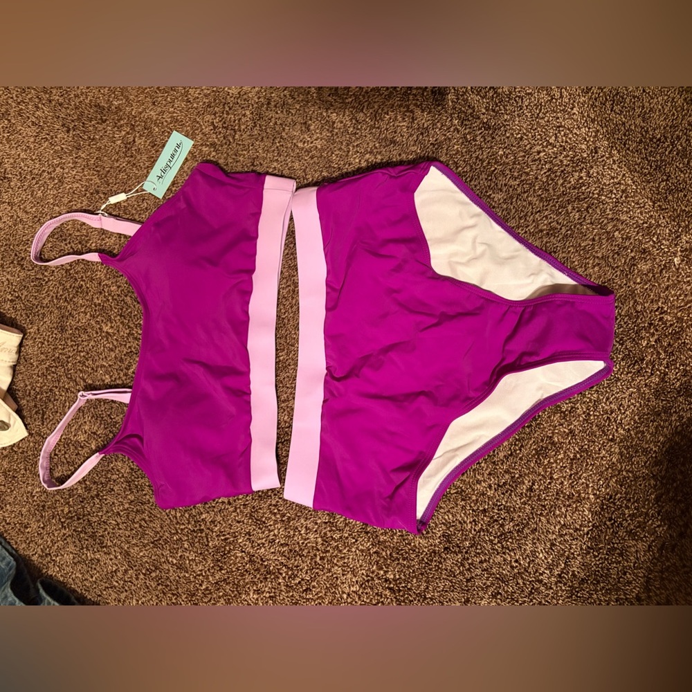 Amazon Women's Pink and Purple Bikini